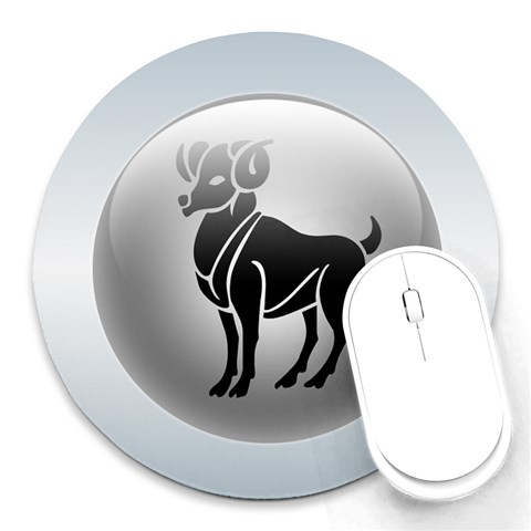 Aries Round Mousepad from ArtsNow.com Front