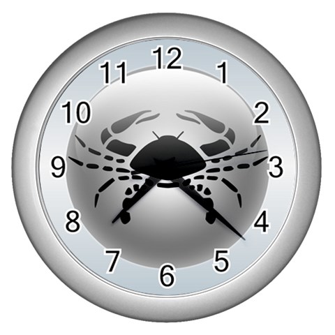 Cancer Wall Clock (Silver) from ArtsNow.com Front