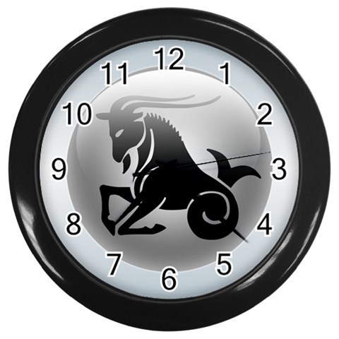 Capricorn Wall Clock (Black) from ArtsNow.com Front