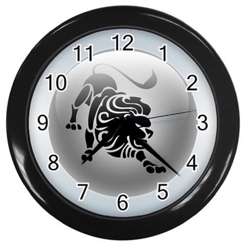 Leo Wall Clock (Black) from ArtsNow.com Front