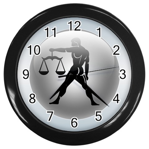 Libra Wall Clock (Black) from ArtsNow.com Front