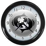 Pisces Wall Clock (Black)