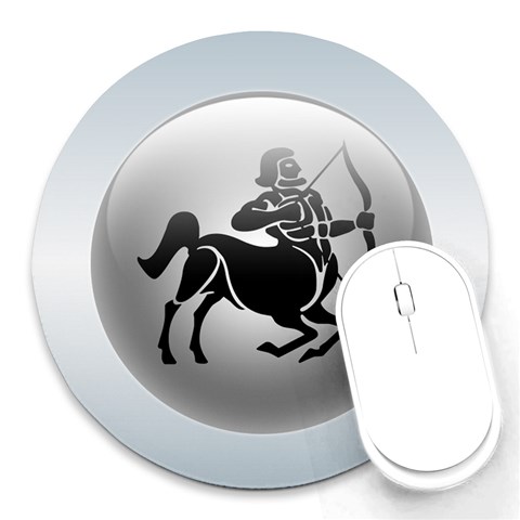 Sagittarius Round Mousepad from ArtsNow.com Front