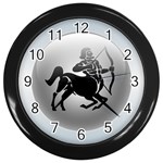 Sagittarius Wall Clock (Black)