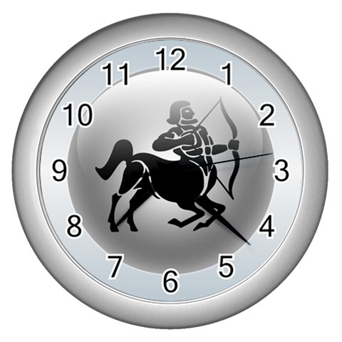 Sagittarius Wall Clock (Silver) from ArtsNow.com Front