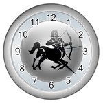 Sagittarius Wall Clock (Silver)