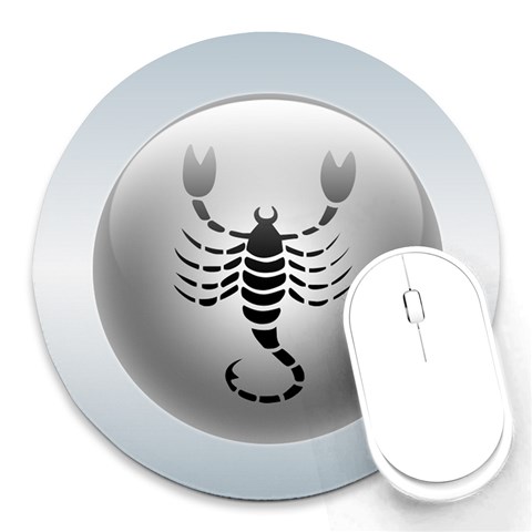 Scorpio Round Mousepad from ArtsNow.com Front