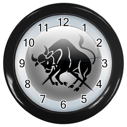 Taurus Wall Clock (Black) from ArtsNow.com Front