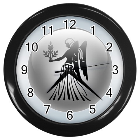 Virgo Wall Clock (Black) from ArtsNow.com Front