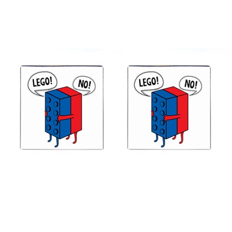 Lego Cufflinks (Square) from ArtsNow.com Front(Pair)