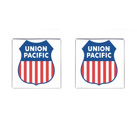 UNION PACIFIC RAILROAD Cufflinks (Square) from ArtsNow.com Front(Pair)