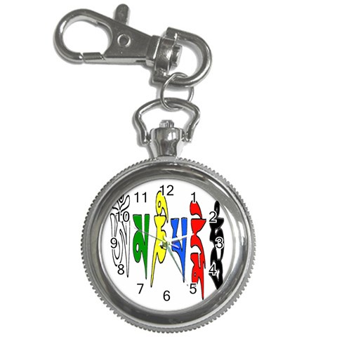 OMPH Text Key Chain Watch from ArtsNow.com Front