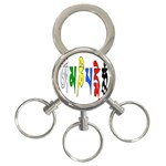 OMPH Text 3-Ring Key Chain