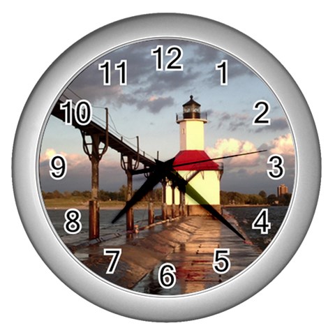 0001 Wall Clock (Silver) from ArtsNow.com Front