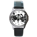 OMPH Text Round Metal Watch