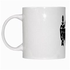 OMPH Text White Mug from ArtsNow.com Left