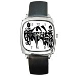 OMPH Text Square Metal Watch