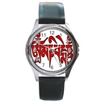 OMPH Text Round Metal Watch