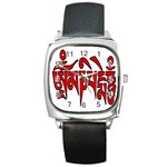 OMPH Text Square Metal Watch