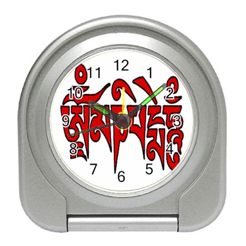 OMPH Text Travel Alarm Clock from ArtsNow.com Front