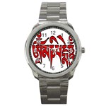 OMPH Text Sport Metal Watch