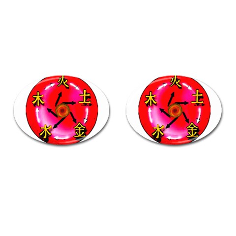 5 elements Cufflinks (Oval) from ArtsNow.com Front(Pair)