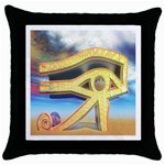 Horus Eye1 Throw Pillow Case (Black)