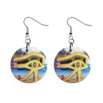 Horus Eye1 1  Button Earrings