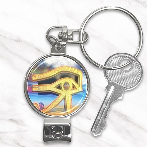 Horus Eye1 Nail Clippers Key Chain from ArtsNow.com Front