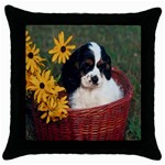 cocker spaniel puppy Throw Pillow Case (Black)