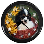 cocker spaniel puppy Wall Clock (Black)