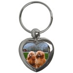 French Poodles Key Chain (Heart)