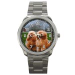 French Poodles Sport Metal Watch