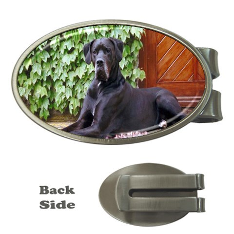 Great Dane Money Clip (Oval) from ArtsNow.com Front