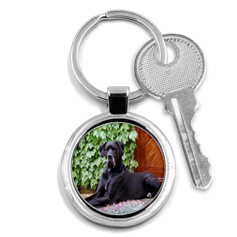 Great Dane Key Chain (Round) from ArtsNow.com Front