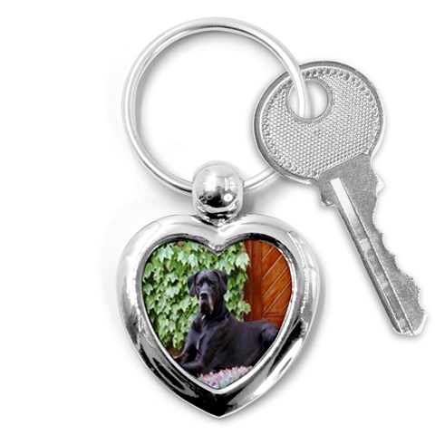 Great Dane Key Chain (Heart) from ArtsNow.com Front