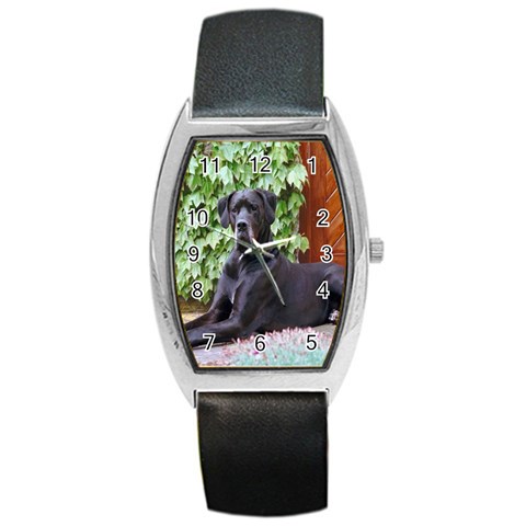 Great Dane Barrel Style Metal Watch from ArtsNow.com Front