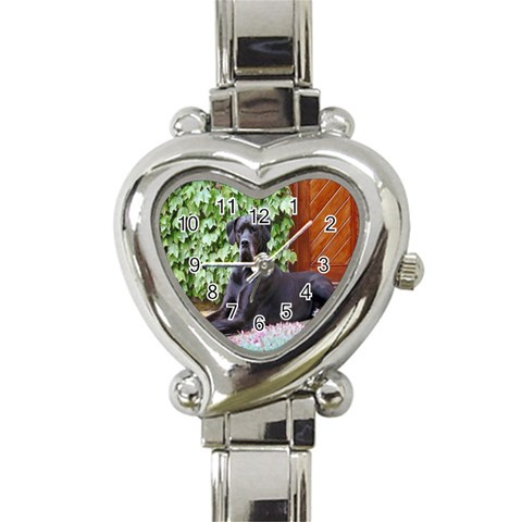 Great Dane Heart Italian Charm Watch from ArtsNow.com Front