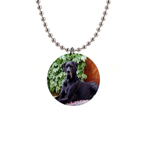 Great Dane 1  Button Necklace from ArtsNow.com Front