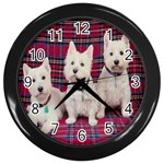Highland Terriers Wall Clock (Black)