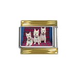 Highland Terriers Gold Trim Italian Charm (9mm)
