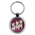 Highland Terriers Key Chain (Round)