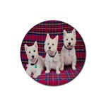 Highland Terriers Rubber Round Coaster (4 pack)