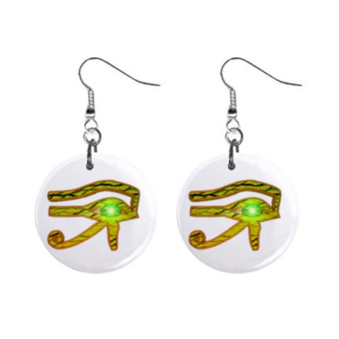 Horus Eye2 1  Button Earrings from ArtsNow.com Front