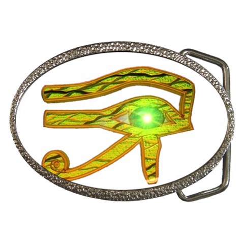 Horus Eye2 Belt Buckle from ArtsNow.com Front