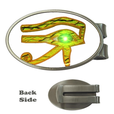 Horus Eye2 Money Clip (Oval) from ArtsNow.com Front