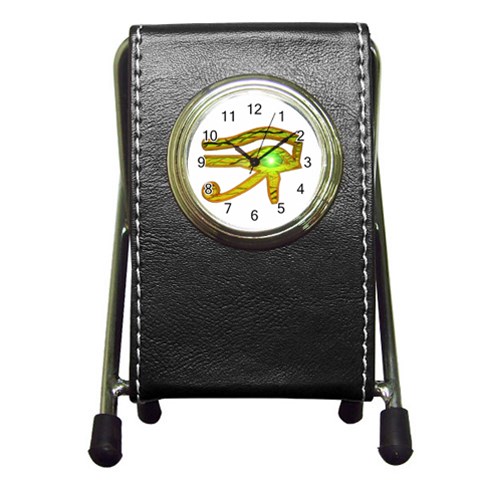 Horus Eye2 Pen Holder Desk Clock from ArtsNow.com Front