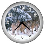 wolf_pictures_2 Wall Clock (Silver)