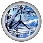 winter_pictures3 Wall Clock (Silver)