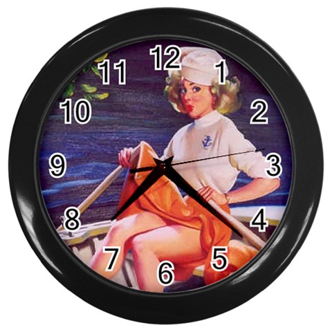 pinup Wall Clock (Black) from ArtsNow.com Front